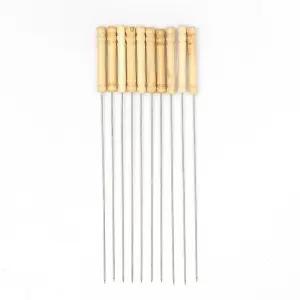 캠핑 바베큐 스텐 꽂이 꼬챙이 꼬치 10p세트 DD-11513/꼬치구이/쇠꼬챙이/고기 마시멜로 과일 직화 손잡이