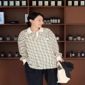 MADE 해롯 스트라이프 카라 맨투맨 (3color)