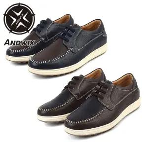 스파이크리스 남성 소가죽 골프화 파크골프 남자 연습용 신발 클래식