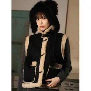 매장정품 더그린랩 THE GREEN LAB FAUX 무스탕 베스트 블랙 GC4-WVT-01-N 137642