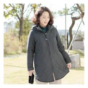 엄마옷 조이마담 J3096 다이아 반후드 누빔 코트 패딩점퍼 중년여성의류