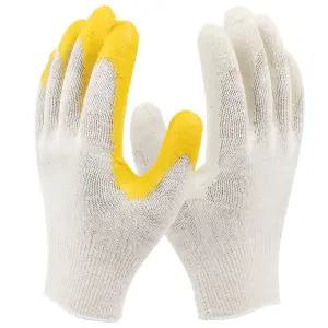 소백산글러브 13G 죽포장 백코팅 노랑코팅 장갑 100켤레 노란반코팅 작업 안전장갑