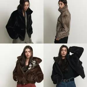 [유로컬렉션] 사가SAGA 밍크 하이넥 집업자켓