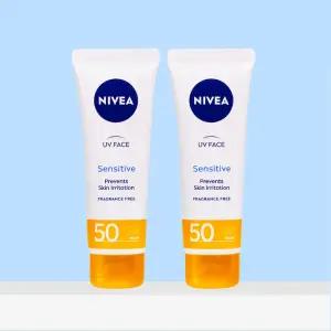 니베아 선 페이스 수딩 센서티브 크림 (SPF50+/PA++++) 50ml, 2개