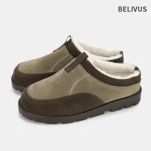 빌리버스 남성 털 슬리퍼 방한 키높이 스티치 슬리퍼 BH762