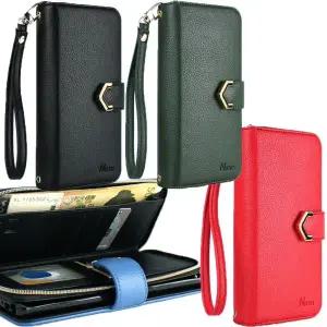 갤럭시퀀텀6 케이스 지갑 카드 6포켓 지퍼 다이어리 닉소페블