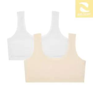 수아팜 주니어 1단계 에어 소프트 브라 2매_아이보리/스킨