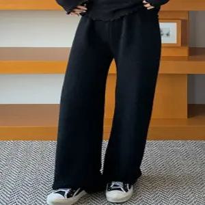 도톰골지 융밍크 니트 밴딩 팬츠 (2color)