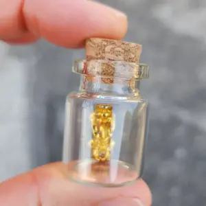 다용도 코르크 유리병 1g 콩알금 금 보석 보관 5ml
