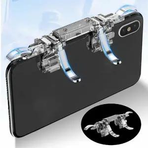 6 손가락 Pubg 모바일 게임 컨트롤러 게임 패드 트리거 L1 R1 아이폰 안드로이드 용 조준슈터 버튼 조이스