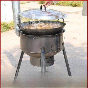 신형 야외 시골 나무 연소 스토브 휴대용 대형 냄비 캠프파이어 그릴 산 캠핑 장비 피크닉 용품