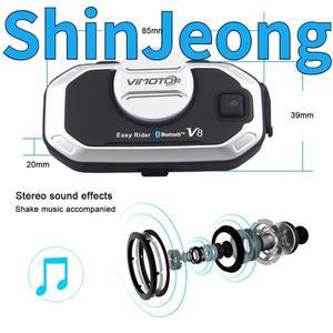 납품전문 비모토 V8 오토바이 헬멧 헤드셋 블루투스 스테레오 인터콤 통화 무선 통신 인터폰