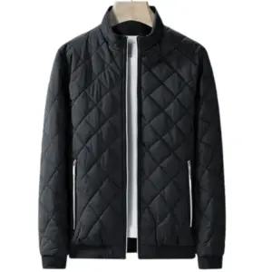 남성 방한 점퍼 기모 자켓 겨울 남성 패딩 점퍼 보온 다이아 소매 포켓 스판 퀼팅 안감 누빔 지퍼