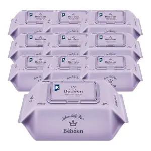 베베앙 센시티브 아기 물티슈 캡형 80매 10개 434455