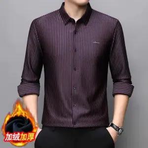 남성패션 체크 셔츠 긴팔 기모 도톰 가을 겨울 스트라이프 상의 캐주얼 노멀 스트립 힛템