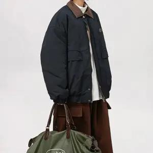 빈티지 남성 배색 카라 블루종 자켓 DMS-JUA-Q4371431