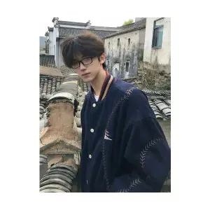 남성 패딩 점퍼 네이비 자수 숏 야구 모직 도톰 코트 가을 겨울 보온 재킷 DUCHI4