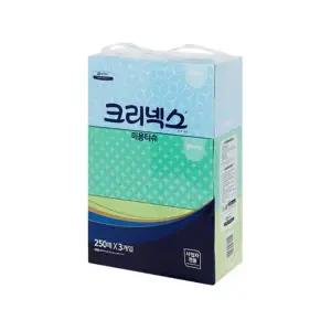 크리넥스 사각티슈 콤비 250매x3입 434400