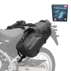 [미국배송] 라이노워크 모터사이클 새들백 방수 팬니어 테일 사이드백 모터 파워스포츠 러기지 대부분의 어드벤처 여행 장거리 18L(9L*2) 블랙 1켤레