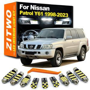 ZITWO 10Pcs LED 인테리어 독서지도 라이트 라이센스 플레이트 램프 키트 닛산 순찰 Y61 1998-