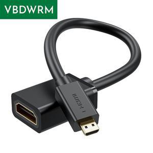 마이크로 HDMI 케이블 4K 60Hz 양방향 HDMI-마이크로 2.0 어댑터Raspberry Pi 5Pi 4호환 Hero 7 6노트북 태
