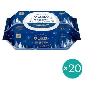모나리자 내추럴 순수 플러스 물티슈 100매(캡) - 20개