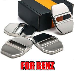 벤츠 호환 C E GLA GLK AMG용 스테인레스 스틸 자동차 도어 스트라이커 커버 잠금 버클 캡