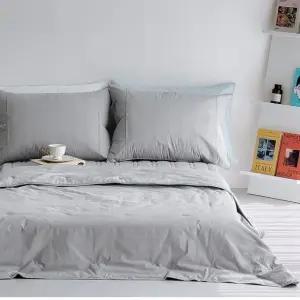 바스 고밀도 냉감이불 퀸 Q 세트 그레이 여름 차렵 이불 침구 (WFJ5QCJ)