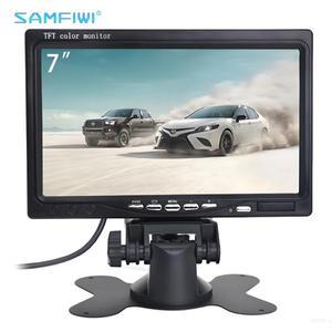 터치스크린7인치 차량용 TFT LCD 컬러 스크린 단일 채널 비디오 입력 후방 모니터 트럭 버스 RV용 플러그