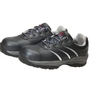 안전한 논슬립 작업화 4인치 메쉬 남성용 쿠션 가죽화 네이비색 (WFJ5QKW)