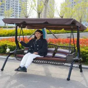 3인 스윙체어 야외 흔들의자 해먹 그네 철제 의자 휴식 테라스 무더위 정원