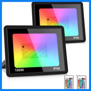 Rgb 홍수 빛 100W 50W 30W 20W Rgb 반사판 Ip68 방수 야외 Led 스포트라이트 110V/220V 프로젝터 램프 정원