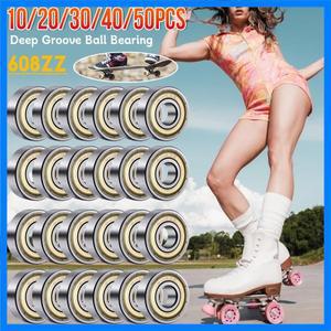 볼 베어링 608ZZ 딥 그루브 미니어처 베어링 탄소강 단일 열 베어링 스케이트보드 스쿠터 3D 프린터용 베어