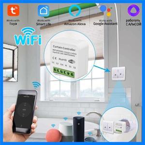 Wifi 스마트 커튼 스위치 모듈 Tuya 스마트 라이프 Alexa Google 롤러 블라인드 그늘 롤링 차고 문 프로젝