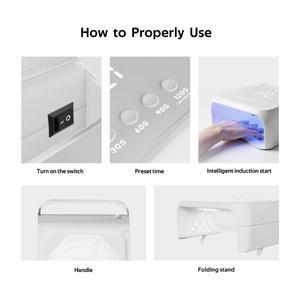 강력한 충전식 UV 네일 드라이어 램프 LED 젤 폴리쉬 빠른 경화 컬러풀