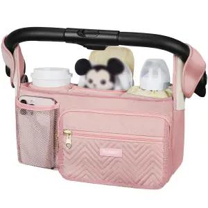 단열 컵 홀더가 있는 유니버설 유모차 정리함 물티슈 포켓이 캐디백 액세서리 업파베이비 두나 조거