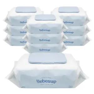 베베숲 모이스처 엠보싱 물티슈 캡형80매X10팩 프리미엄 일회용 유아물티슈 441905