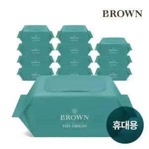 브라운 물티슈 더 오리진 휴대용 캡형 20매 12팩 아기물티슈 436136
