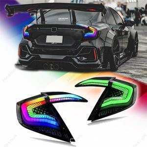테일 라이트 어셈블리  Honda Civic 10 세단 RGB LED 미등 총 라인 조명 브레이크 역방향