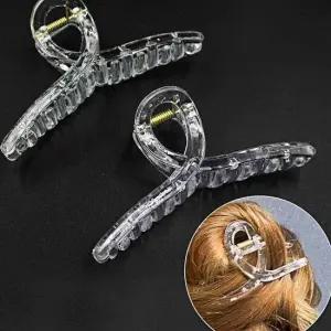 투명집게핀 긴머리집게핀 반묶음 용 헤어집게핀