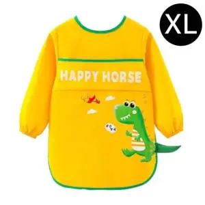 미술가운 옐로우 공룡 (XL) 미술가운 어린이앞치마 캐릭터앞치마 아동앞치마 방수미술가운