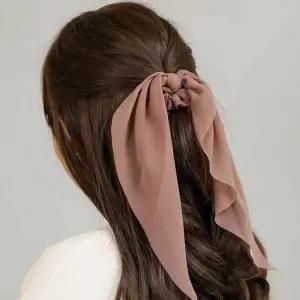 쉬폰곱창 밴드 여성리본곱창밴드 귀여운머리끈 핑크