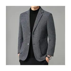 야무치 남자 데일리룩 정장자켓 추동 정장 싱글 상의 캐주얼 체크 코트 KUK4