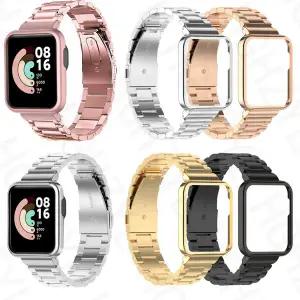 호환 Xiaomi Mi Watch Lite 3 2 용 팔찌 Redmi Watch 금속 케이스 스트랩 손목 Smartwatch 용 액티브 스트