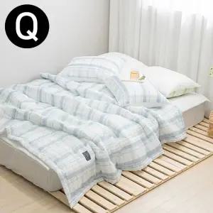 블루 여름 Q 간절기 샤브레 솜별매 이불 싱글 (WFJQZ7X)