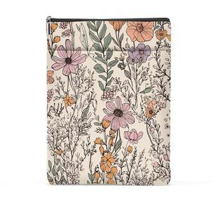 [미국배송] 플로럴 북 슬리브 페이퍼백용 야생화 커버 가든 플라워 파우치 프로텍터 여성 여자 친구를 위한 책 애호가 선물 액세서리 클럽 선물 크리스마스