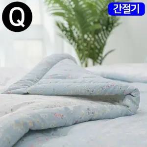 퀸 모달 간절기 블루 마이크로 빈티지플라워 이불 2 (WFJR0IX)
