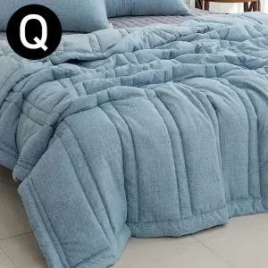 퀸 누네 마이크로 블루 2 간절기 이불 (WFJR0HJ)
