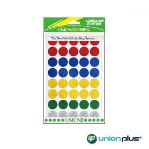 유니온플러스 원형스티커 홀로 5색혼합 4종 택1 (WFK4B28)