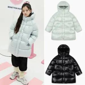 갤러리아 베네통키즈 셔링 후드 롱 다운 QADJ02561_2컬러